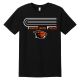 Beaver's Batons & Blocks Black T-Shirt front design