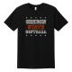 Unisex black t-shirt with 'Oregon State Softball' text and star design.