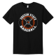Unisex black Oregon State Baseball t-shirt with crossed bats design.