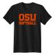 Unisex Black Oregon State Beavers OSU Softball Tee