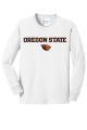 Oregon State Kid's Crew White Longsleeve T-Shirt
