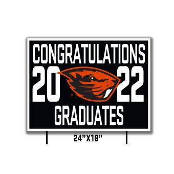 2022 Black Background Grad Sign