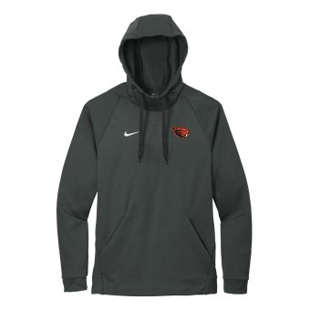 Unisex Grey Oregon State Beavers Nike Therma-FIT Hoodie with Pocket Beaver Head