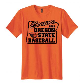 Unisex I State of Oregon Baseball I Tee I Orange 